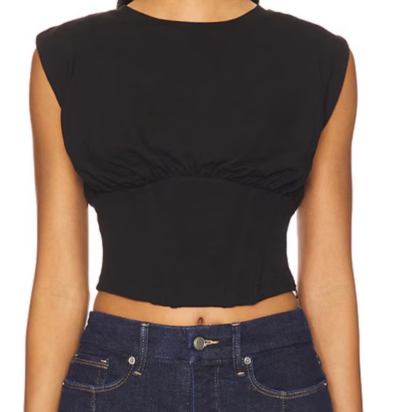 Good American Sleeveless Corset Top in Black001 size 2 - Picture 1 of 9